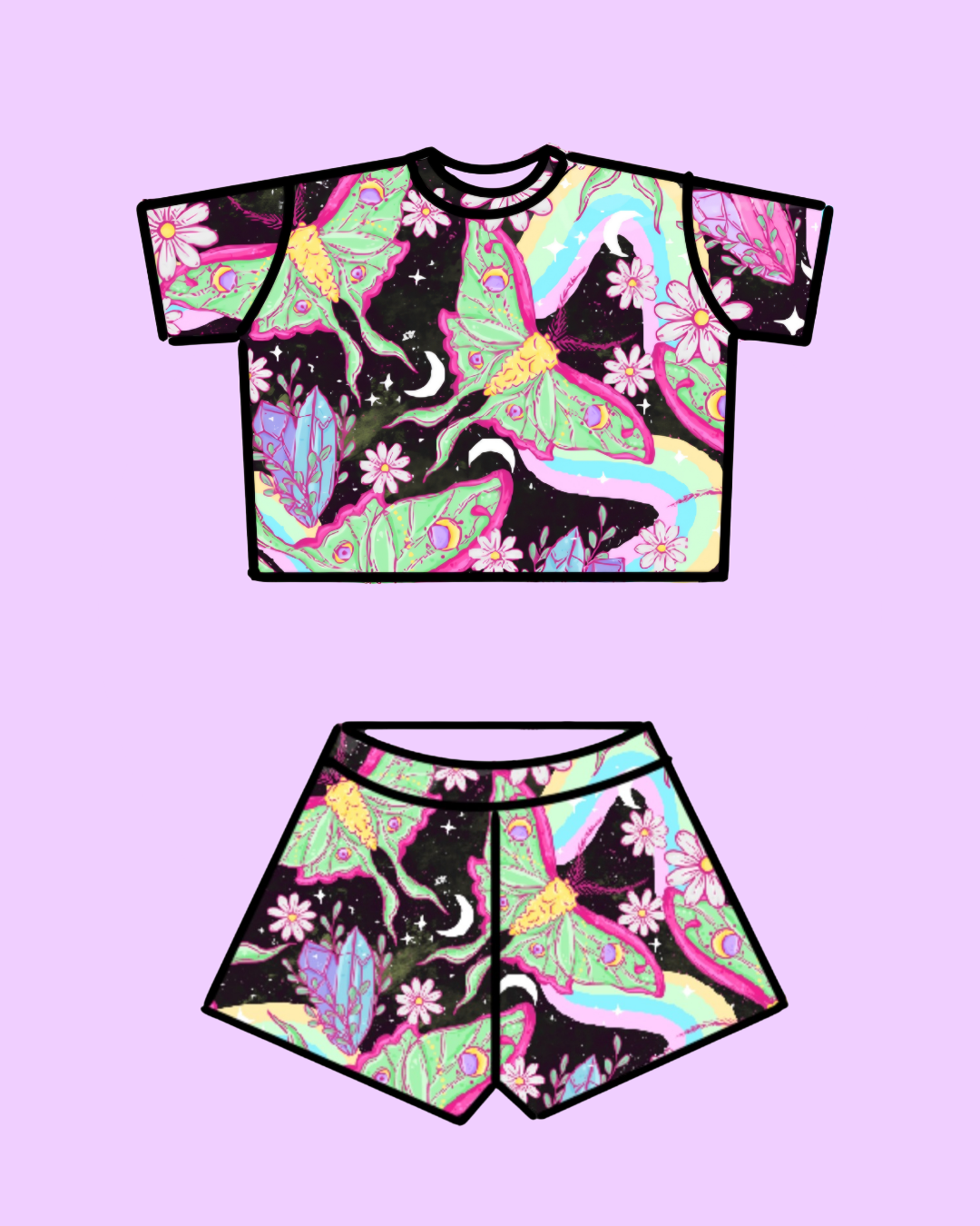 Custom Coven Comfy Set| Handmade Set | Women's Comfy Set| Alternative / Witchy / Character Inspired | Color Block