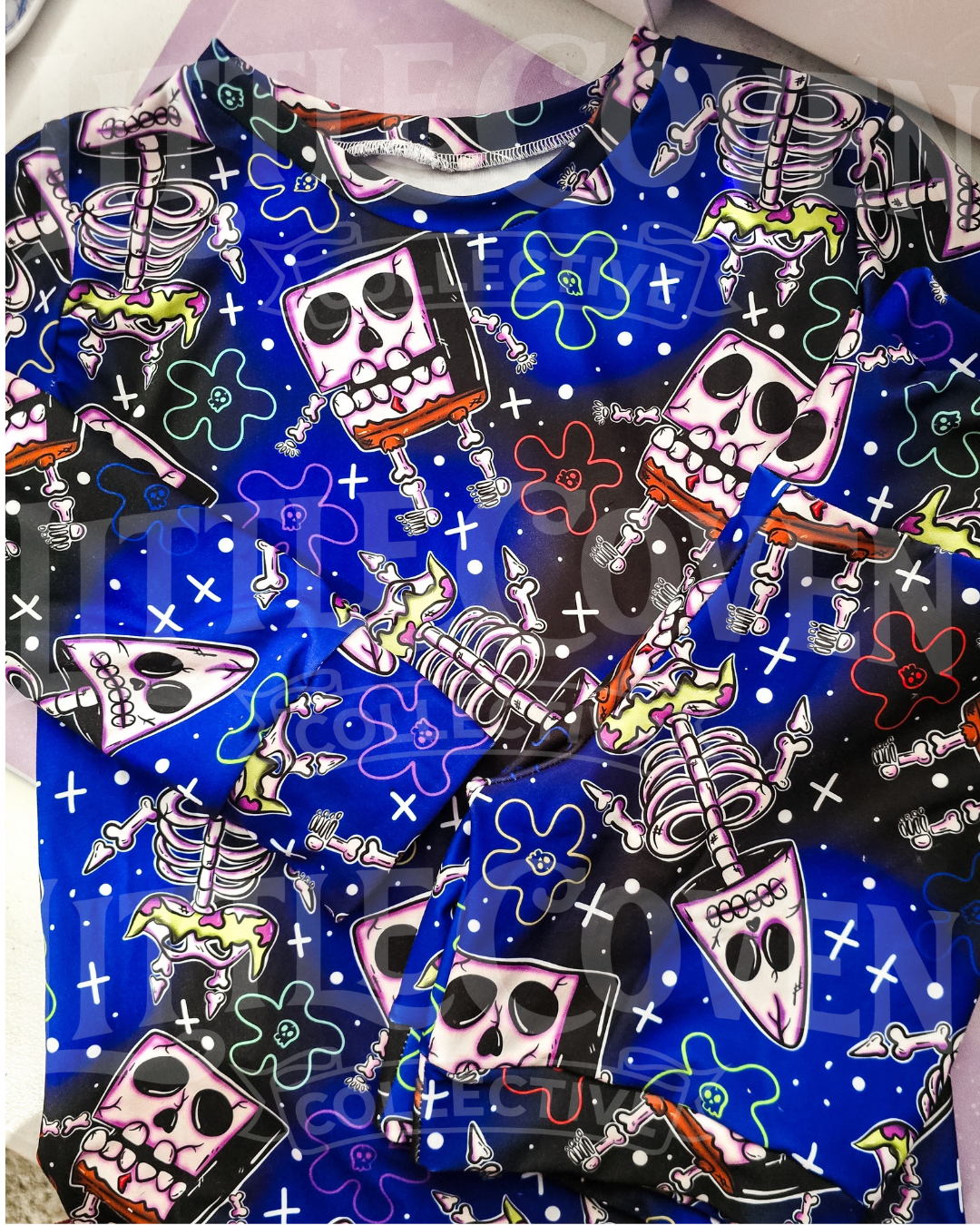 Skelly Sponge Shorty PJ's | Handmade Pajamas | Short Pajamas | Character Inspired | Kids Pajamas