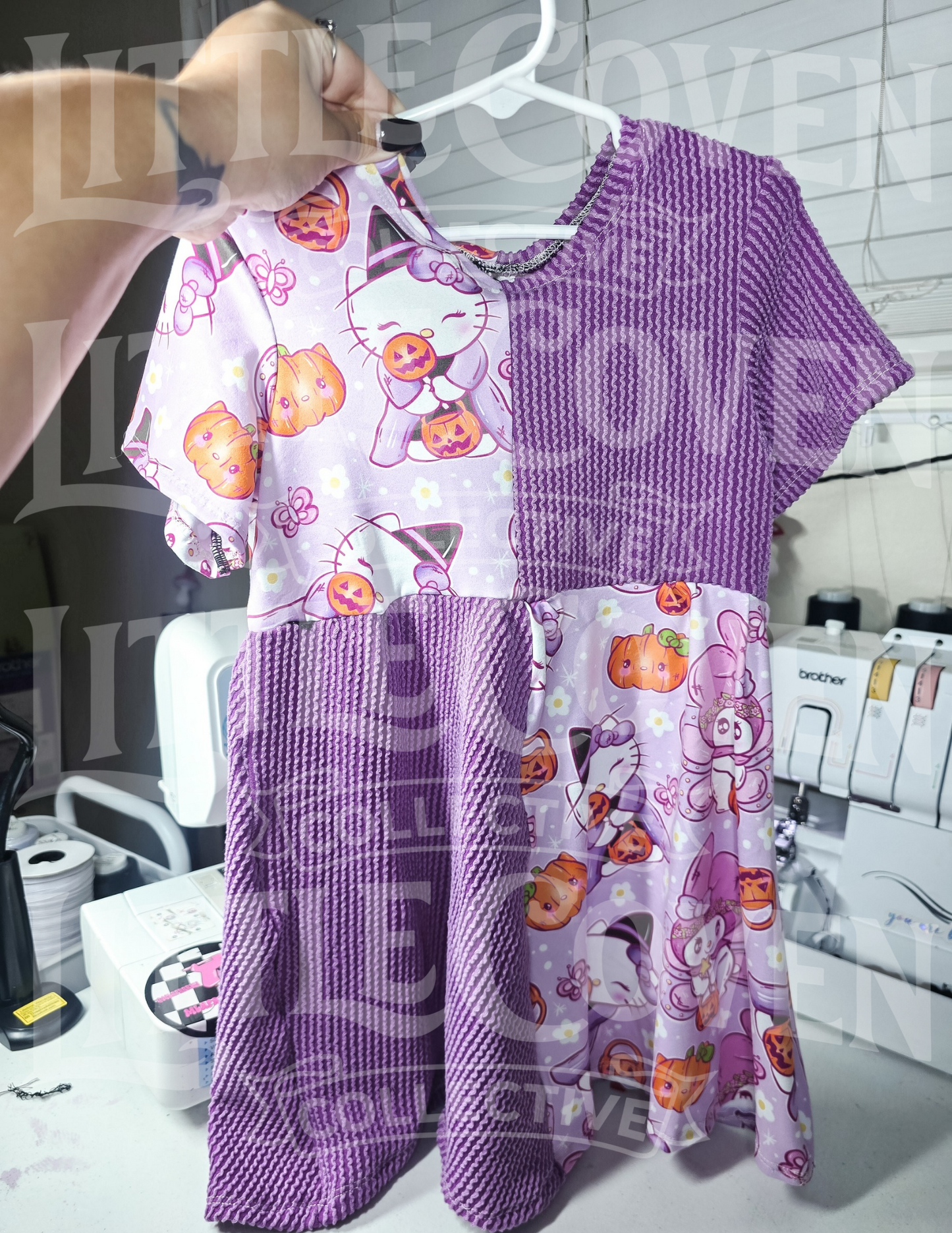 Halloween Cat Sk8er Dress| Handmade Set | Dress | Character Inspired| Kids Clothing