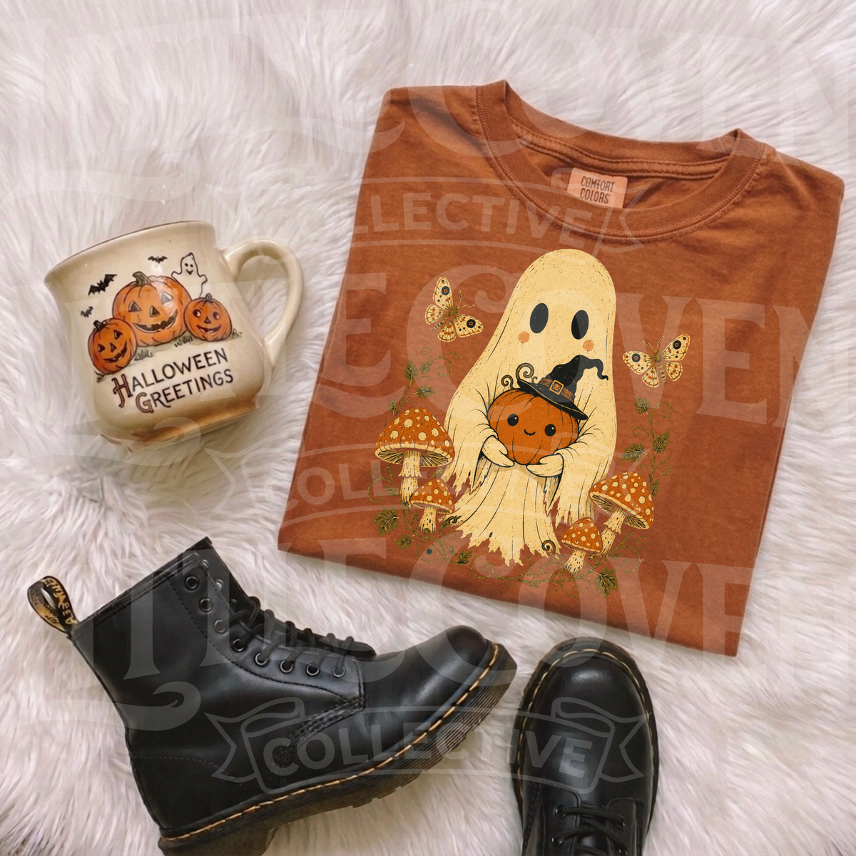 Mushie Ghost Tee| Printed Tee | Halloween| Printed Sweater| Whimsical