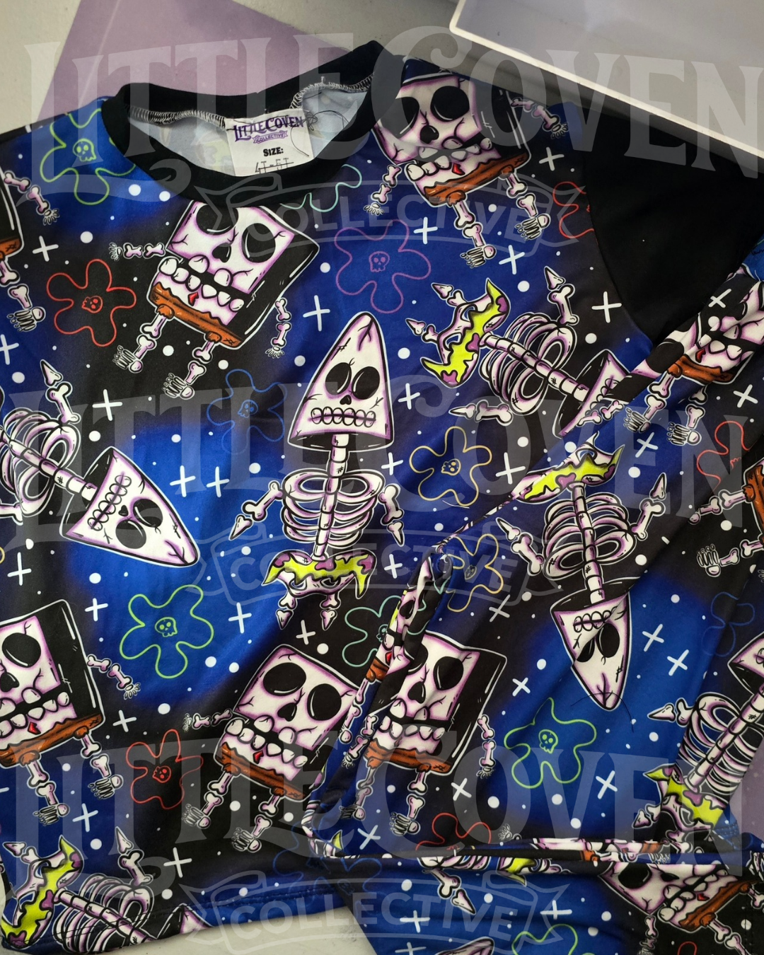 Skelly Sponge Barrel Pant Set | Handmade Set | Barrel Pants | Character Inspired | Kids Set