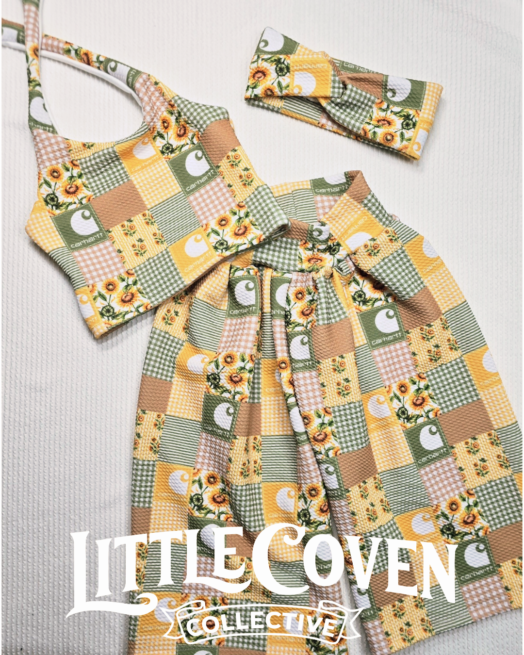 Sunflower Flow Set | Halter Top | Flow Shorts | Whimsical Inspired | Sunflower Print