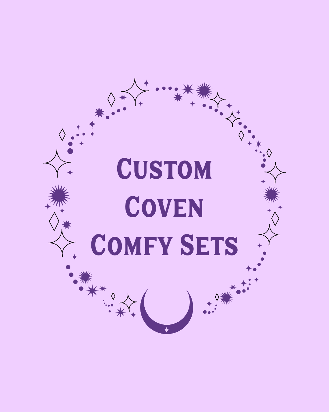 Custom Coven Comfy Set| Handmade Set | Women's Comfy Set| Alternative / Witchy / Character Inspired | Color Block
