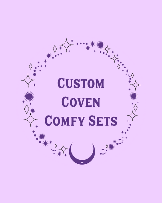 Custom Coven Comfy Set| Handmade Set | Women's Comfy Set| Alternative / Witchy / Character Inspired | Color Block