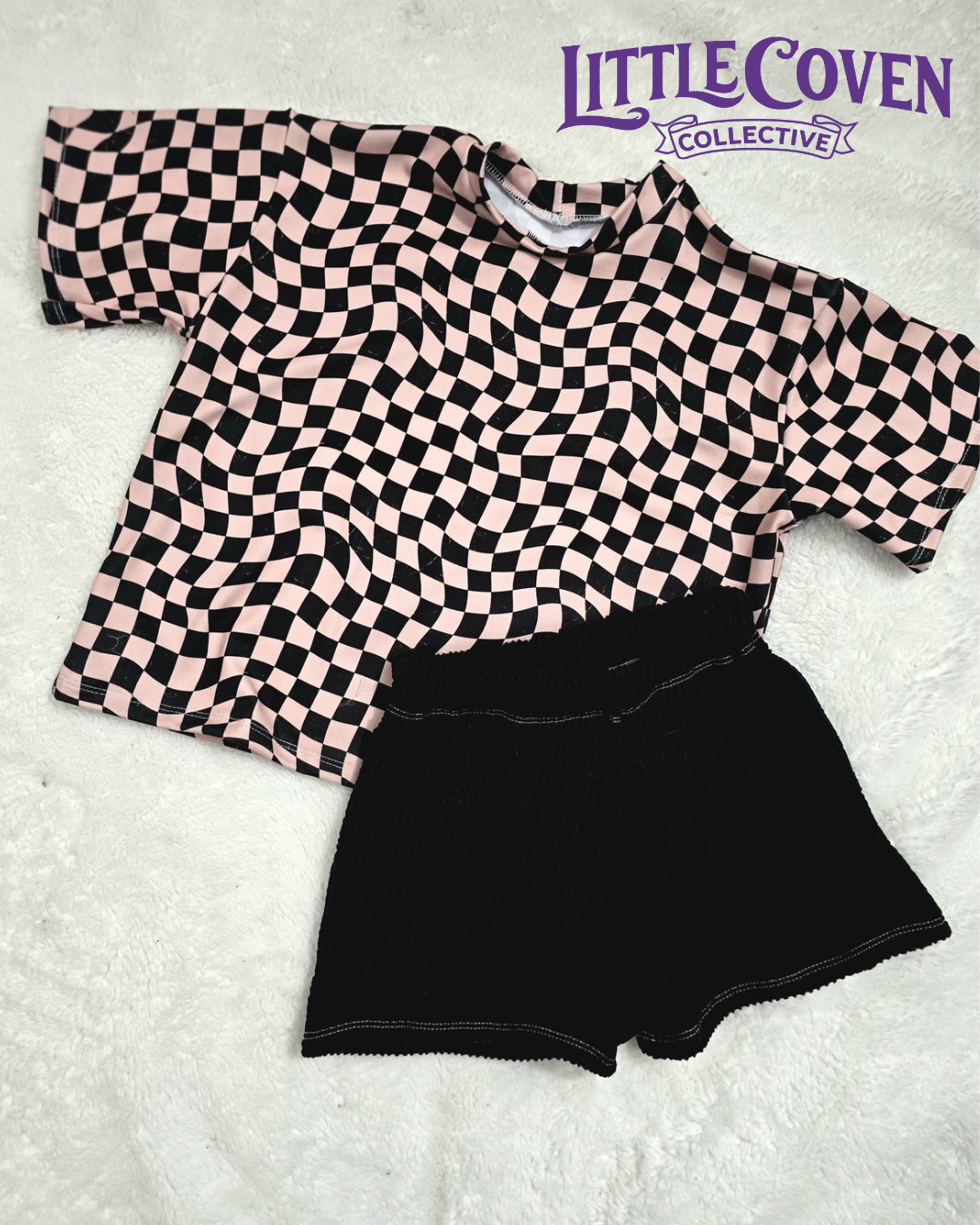 Waved/Distressed Comfy Set | Handmade Comfy Set | Lounge wear | Alternative Inspired | Checker