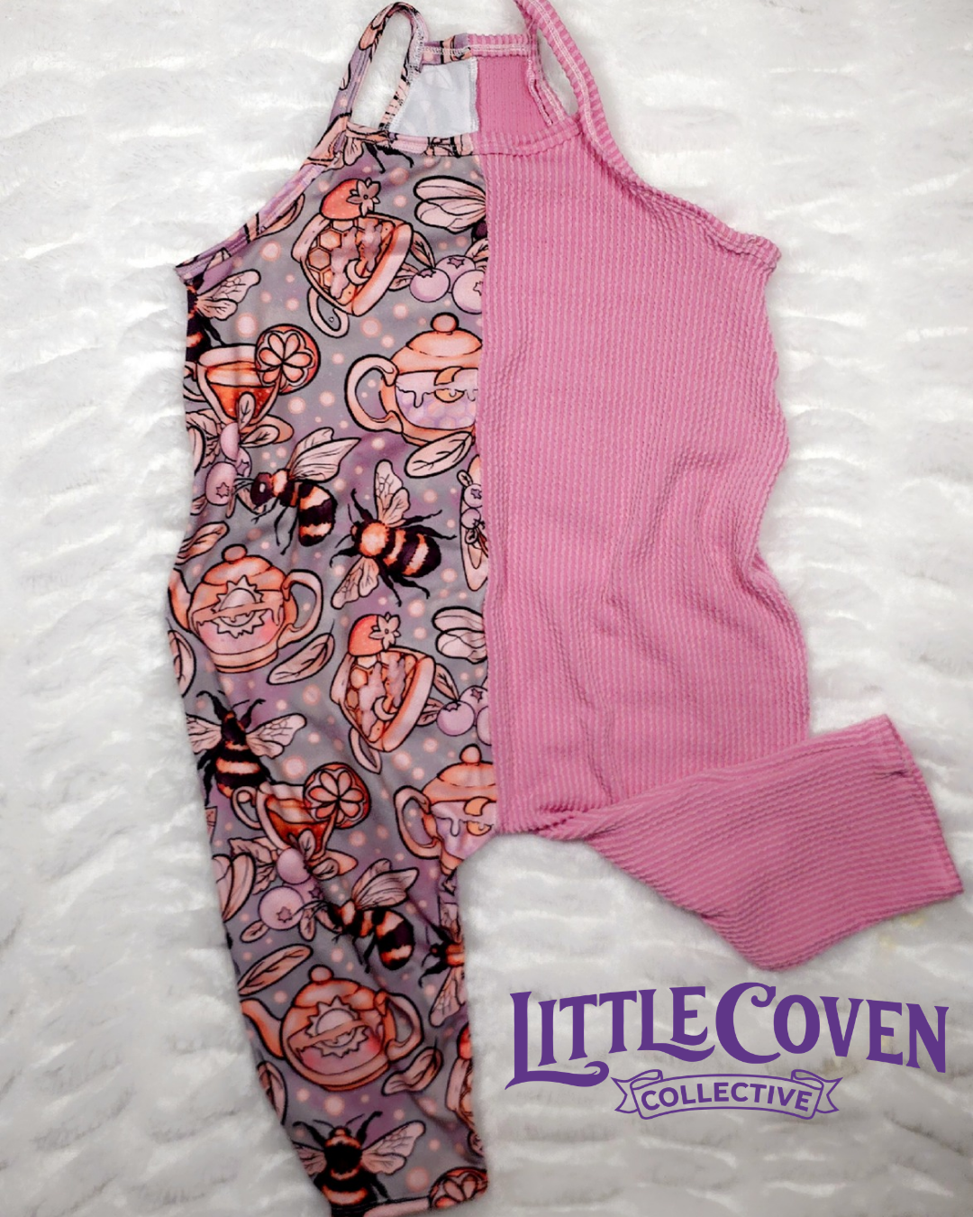 Beeutiful Terran Romper| Handmade Romper | Terran Romper |Witchy / Spring Inspired | Bee Tea Party