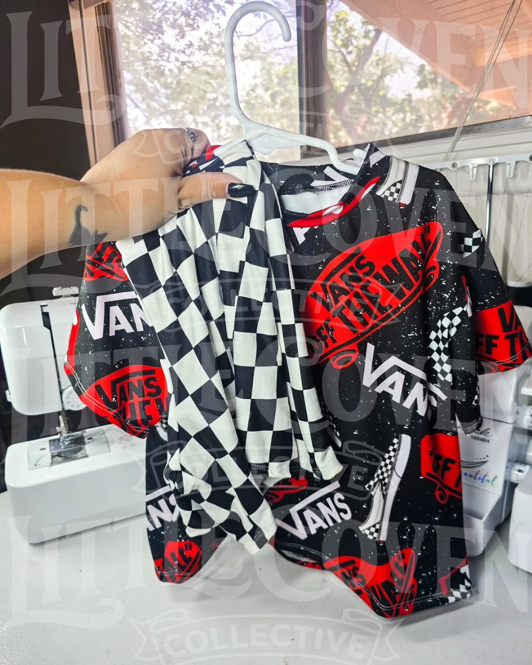 Shoes Lounge Set | Handmade Set | Checker Shorts | Alt Inspired | Kids Clothing