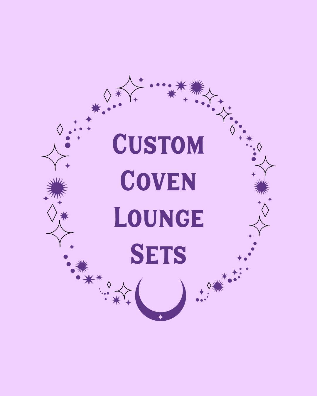 Custom Coven Lounge Set| Handmade Set | Women's Lounge Set| Alternative / Witchy / Character Inspired | Color Block
