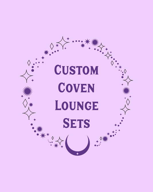 Custom Coven Lounge Set| Handmade Set | Women's Lounge Set| Alternative / Witchy / Character Inspired | Color Block