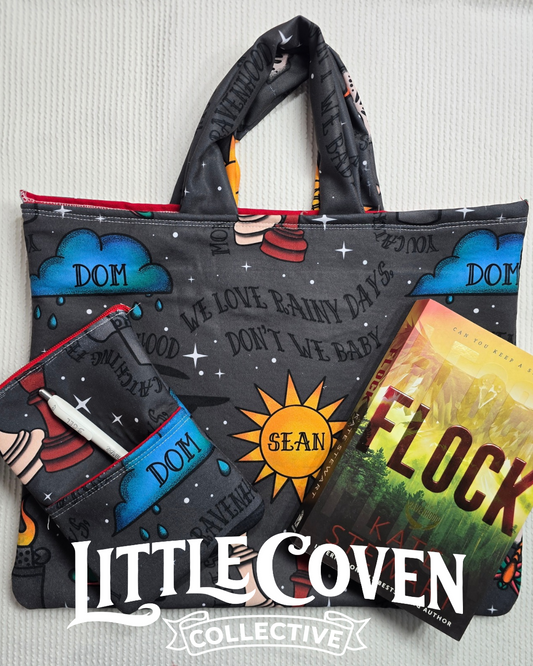 Book Bag Bundle | Bookish Tote Bag | Handmade Bag | Pencil Bag | Book Not Included