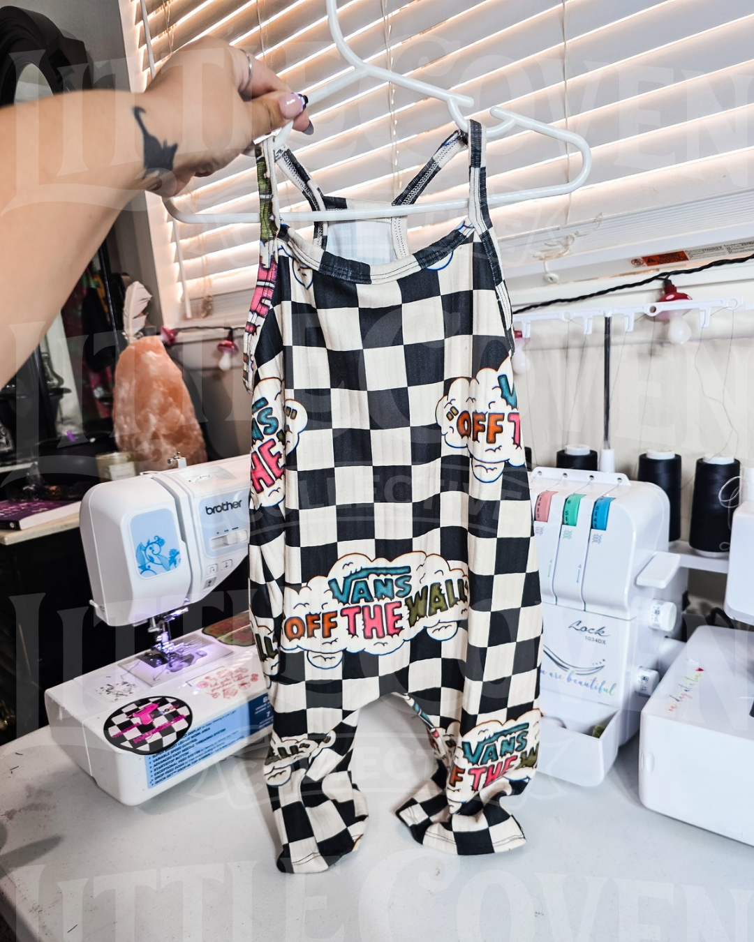 Van Checker Terran | Handmade Romper | Terran Romper | Alt Inspired | Kids Clothing
