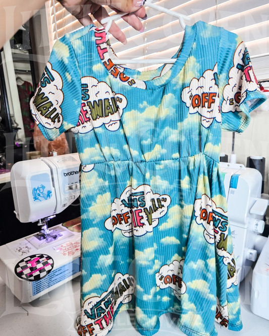 Van Cloud Scoop Neck Dress | Handmade Dress | Cloud Dress| Alt Inspired | Kids Clothing